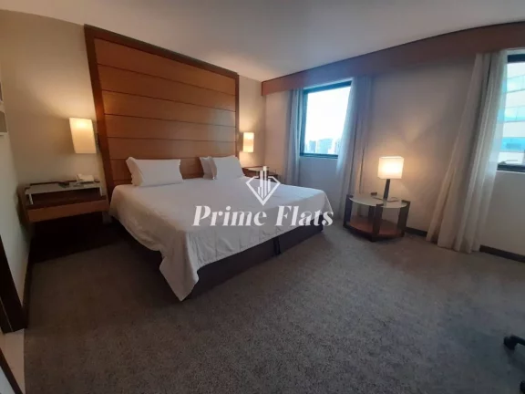 Imagem Flat disponível para locação no Wyndham Ibirapuera II, com 45m², 2 dormitórios e 1 vaga