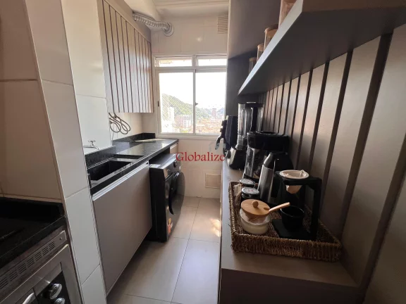 Imagem Apartamento 2 dormitórios, 1 suíte, no residencial Acquaplay todo planejado com 1 vaga de garagem demarcada no Marapé em Santos por R$ 599.000,00