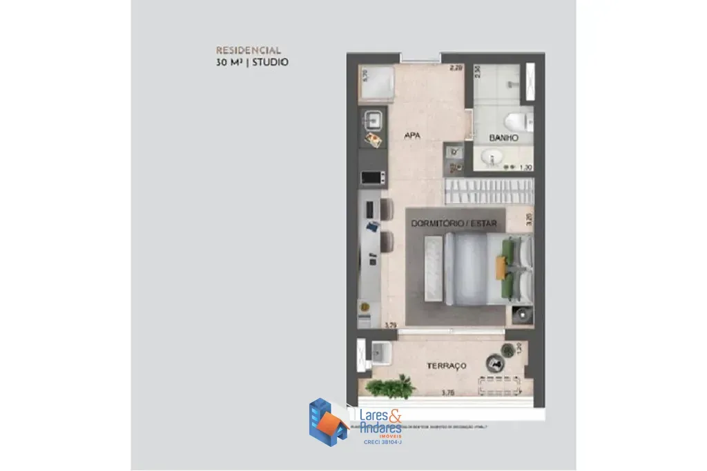 Imagem Studio à venda 1 Quarto 30M² Vila Clementino São Paulo - SP