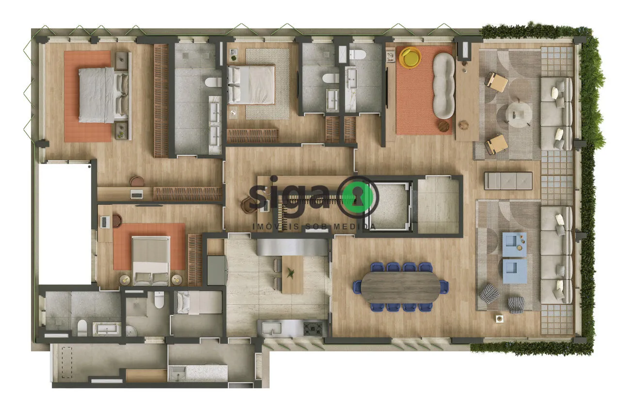 Imagem Apartamento à venda no Alto de Pinheiros de 248 m² com 4 Suítes e 4 Vagas - São Paulo