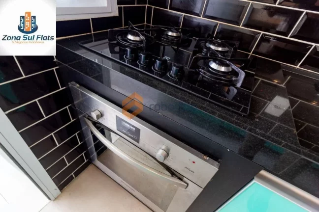 Imagem Apartamento Para Alugar no Brooklin Com 1 Suíte e 2 Vagas - Varanda Gourmet