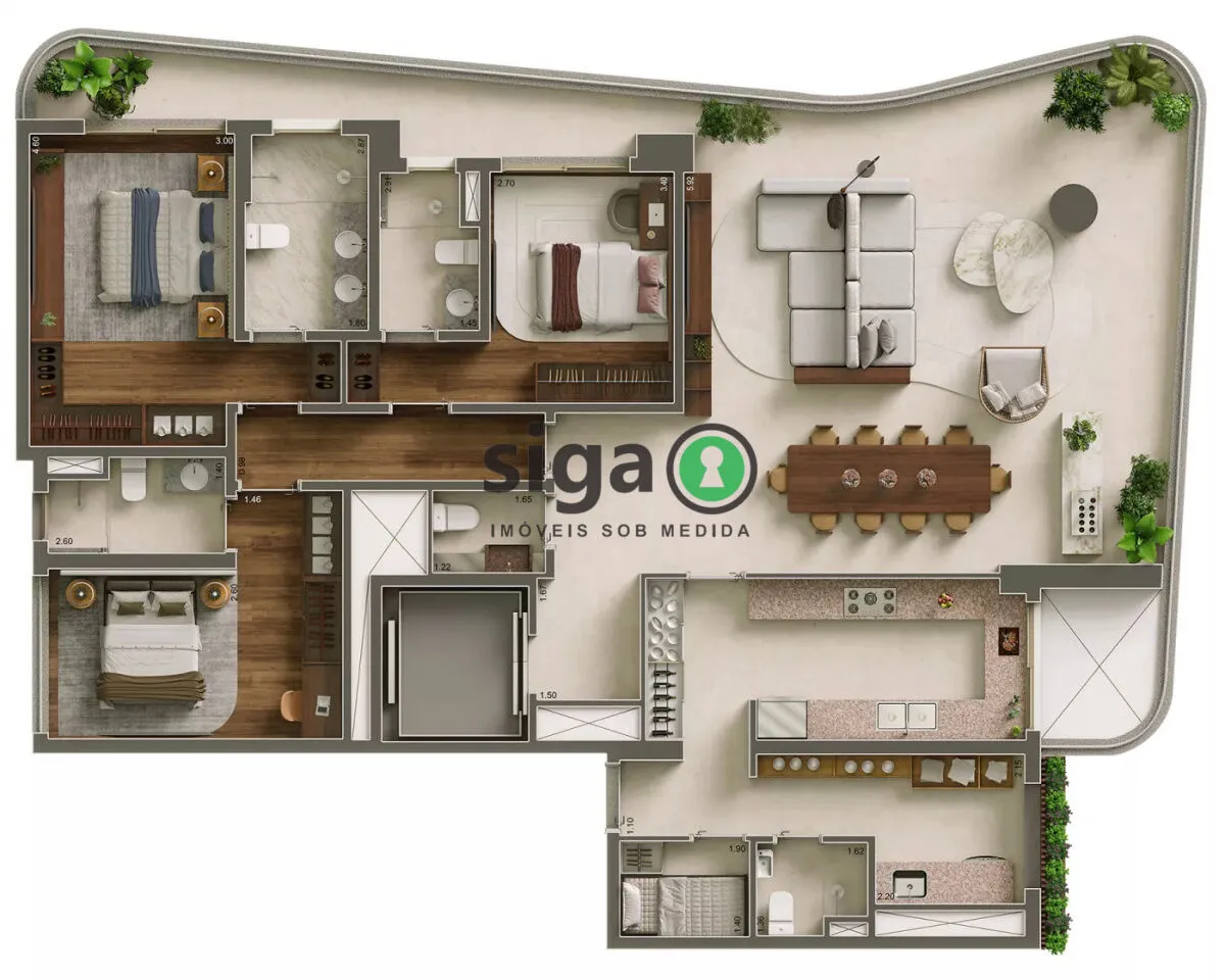 Imagem Apartamento 183 m² | 3 suítes e 3 vagas ? Onde tudo acontece no Paraíso