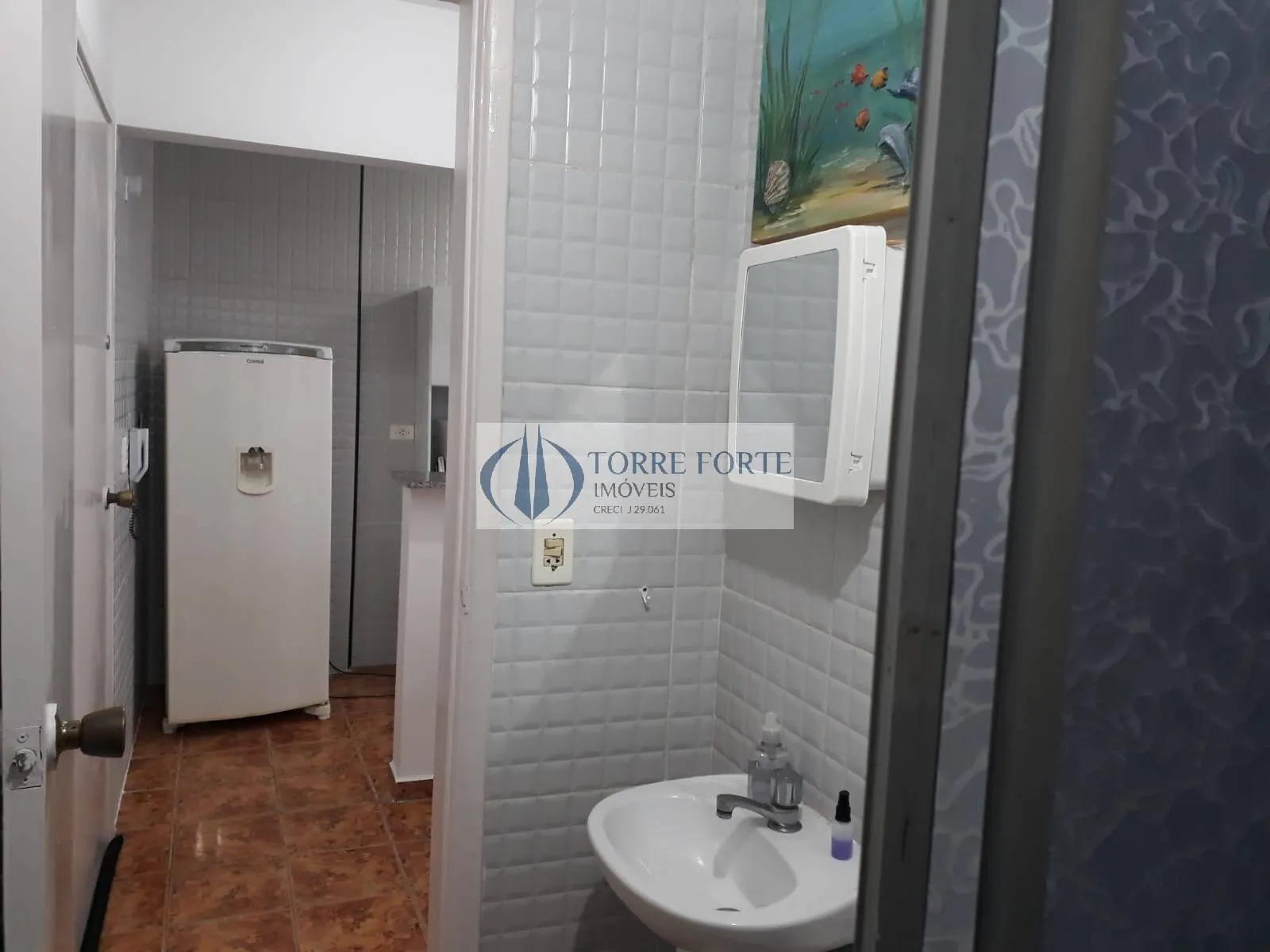 Imagem Apartamento mobiliado 1 dormitorio com vaga Ocian Praia Grande