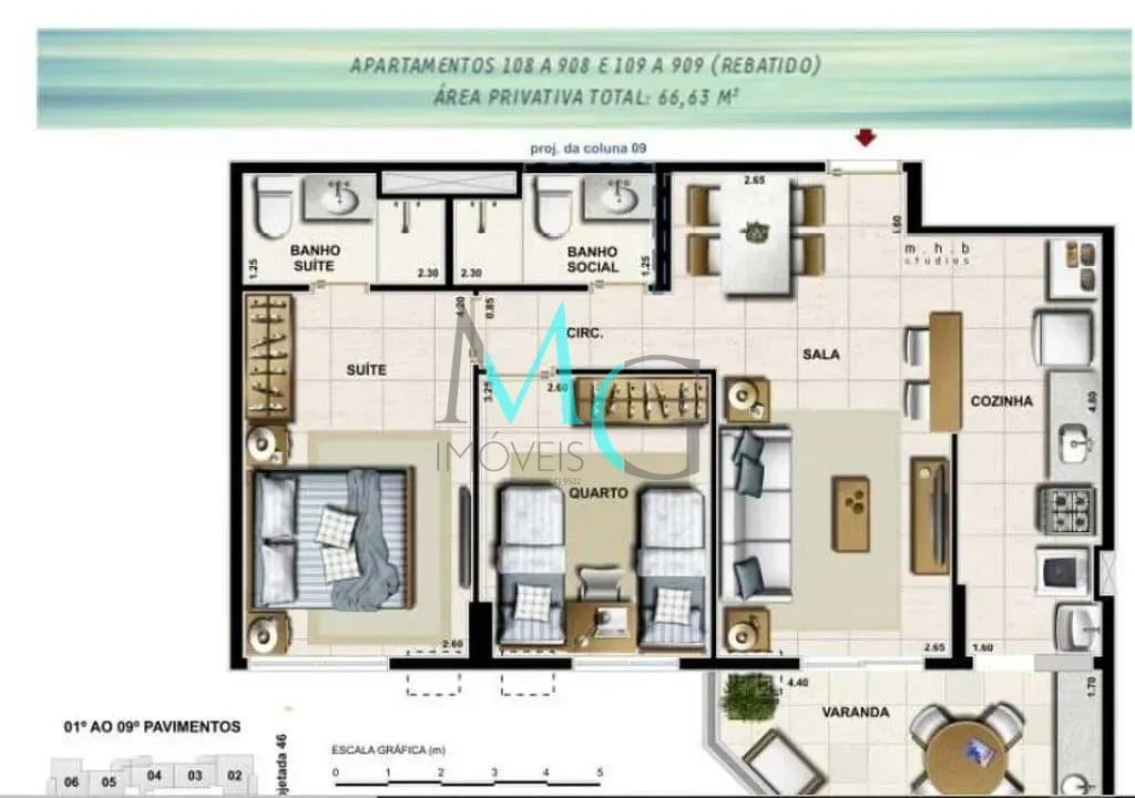 Imagem Apartamento à venda 3 Quartos 1 Suite 1 Vaga 82.04M² Recreio dos Bandeirantes Rio de Janeiro - RJ