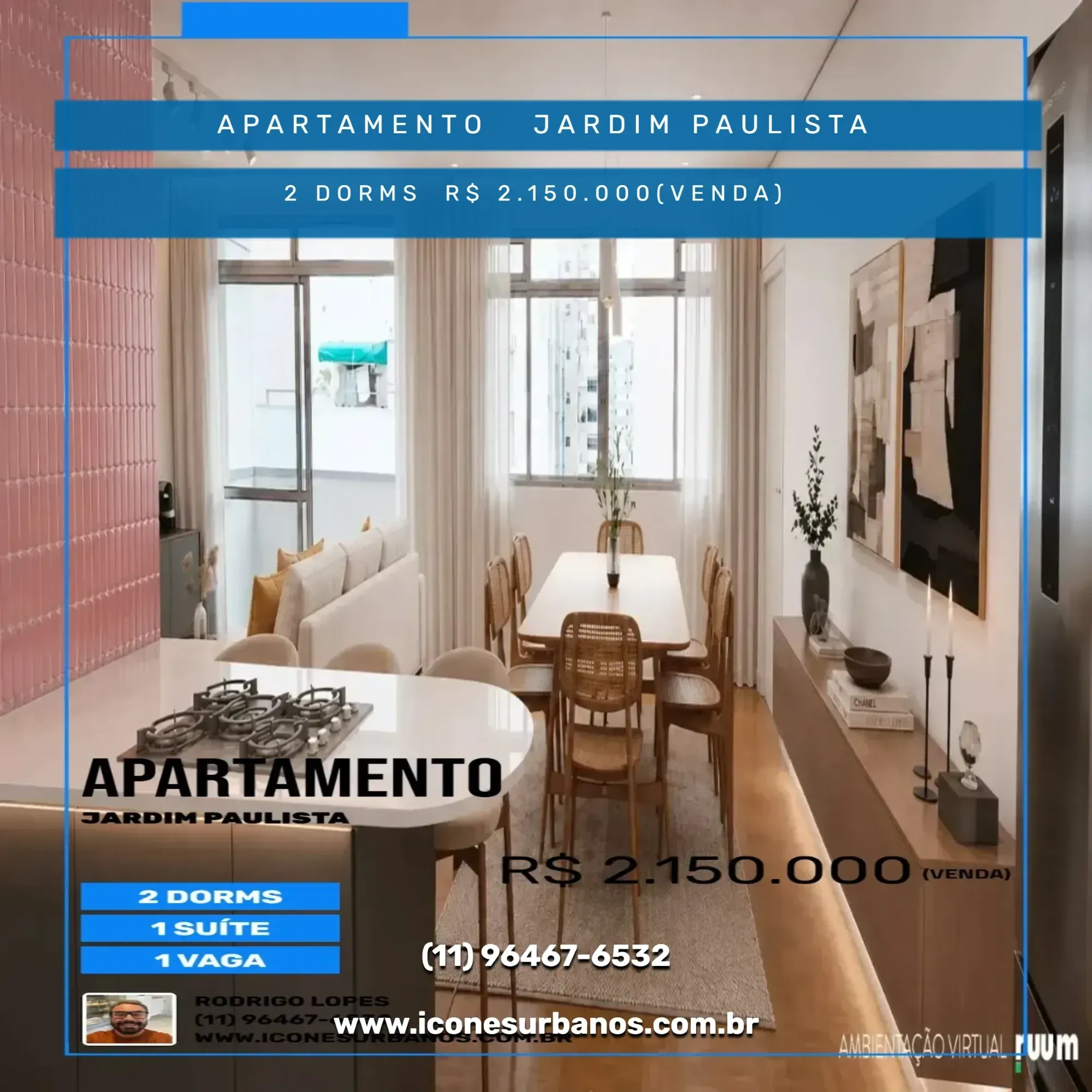 Imagem Apartamento com 2 Quartos à Venda, 107,4 m² em Jardim Paulista - São Paulo