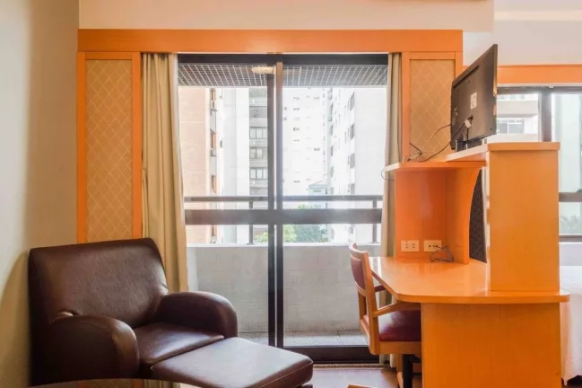 Imagem Flat disponível para locação no Quality Paulista, com 29m², 1 dormitório e 1 vaga