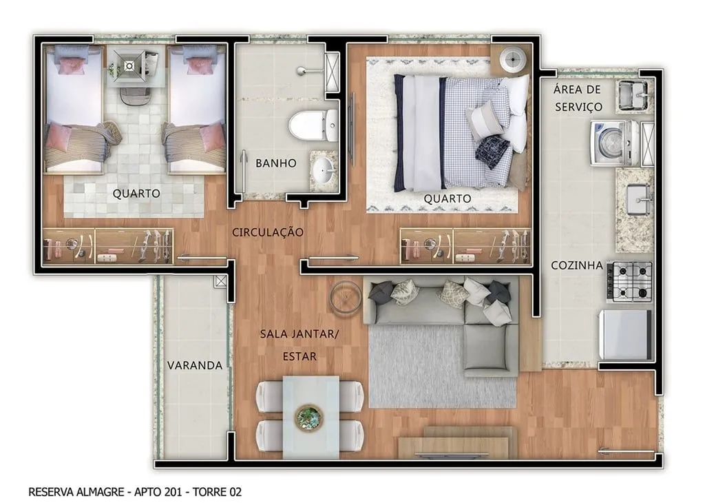 Imagem Apartamento à venda, 46 m² por R$ 359.997,00 - Ponta de Campina - Cabedelo/PB