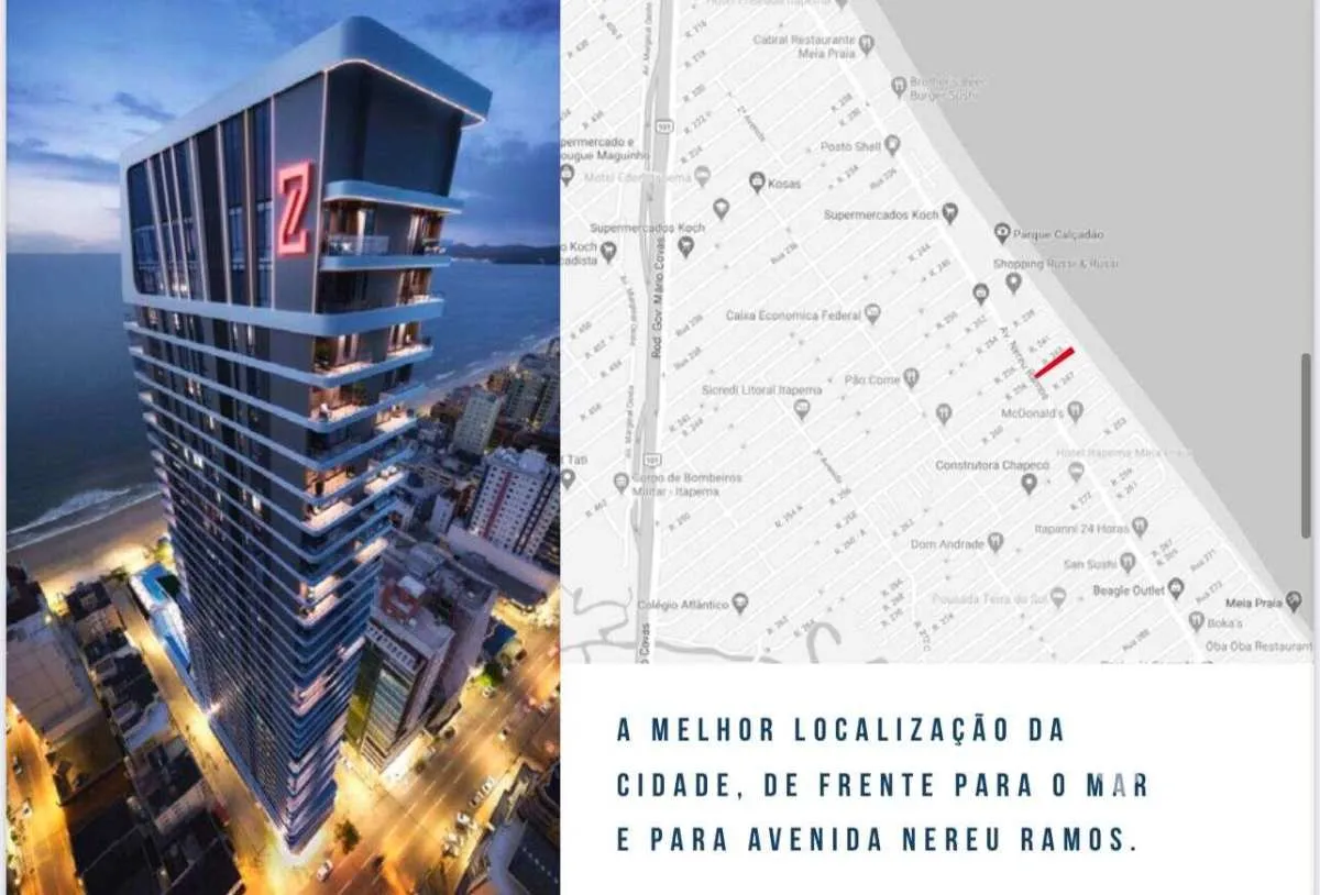 Imagem Apartamento Quadra Mar 4 Suítes com Lazer Completo em Meia Praia Itapema