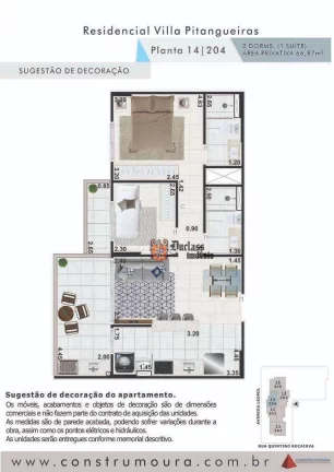Imagem Apartamento com 2 dormitórios à venda, 66,87 m² por R$ 735.570,00- Centro - Guarujá/SP