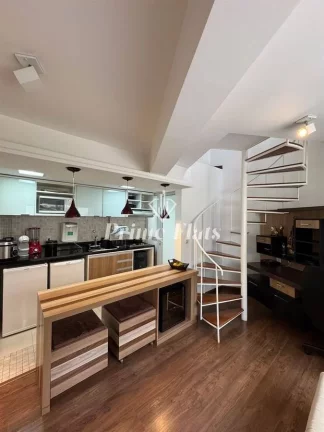 Imagem Flat disponível para venda no Condomínio Palazzo Gritti, com 46m², 1 dormitório e 1 vaga de garagem