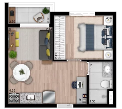 Imagem CHOICE ROOF PARK MORUMBI - Studio de 27m², excelente localização, próximo à Estação Vila Sônia!