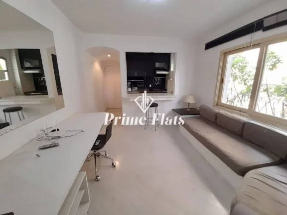 Foto do imóvel Flat disponível para locação no Mont Clair Residence, com 45m², 1 dormitório e 1 vaga de garagem em Alameda Lorena