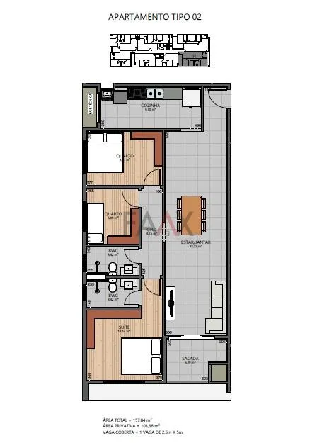 Imagem Apartamentos à venda no Ed. Vista do Lago na SANTA CRUZ em GUARAPUAVA - PR
