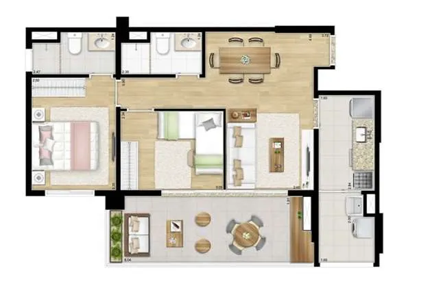 Imagem Apartamento com 2 Quartos à Venda, 71 m² em Tatuapé - São Paulo