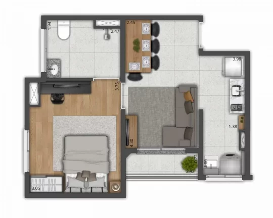 Imagem WELCONX PINHEIROS - CONX - Aptos 31m² e 1 dormitório, com localização privilegiada em Pinheiros!
