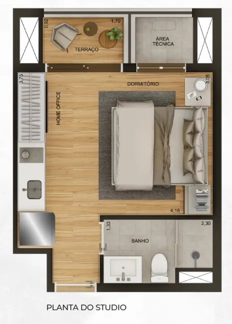 Imagem Com um conceito contemporâneo, o projeto arquitetônico do Walk Bittencourt combina design e requin...