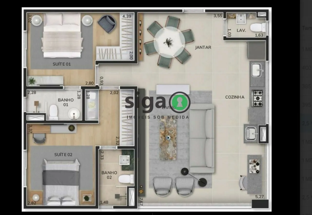 Imagem Apartamento para venda em Moema 02 Suítes, São Paulo - SP