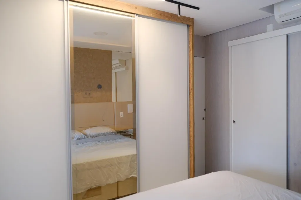 Imagem Apartamento de luxo na Vila Nova Conceição, SP - 1 quarto, 1 suíte, 1 vaga, 57m² - Condomínio Horizonte JK Vila Olímpia SP.
