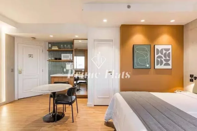 Imagem Flat disponível para locação no The World Executive Flat na Vila Olímpia, com 30m², 1 dormitório e 1 vaga