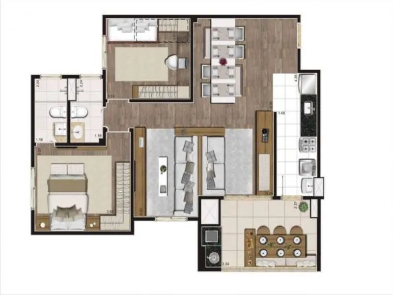 Imagem Residencial Hereditá Campestre Santo André SP, apartamento a venda e locação em Campestre Santo André SP