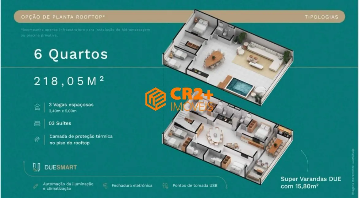 Imagem ROOFTOP EXCLUSIVO À BEIRA-MAR DA PRAIA DOS CARNEIROS - 218²m