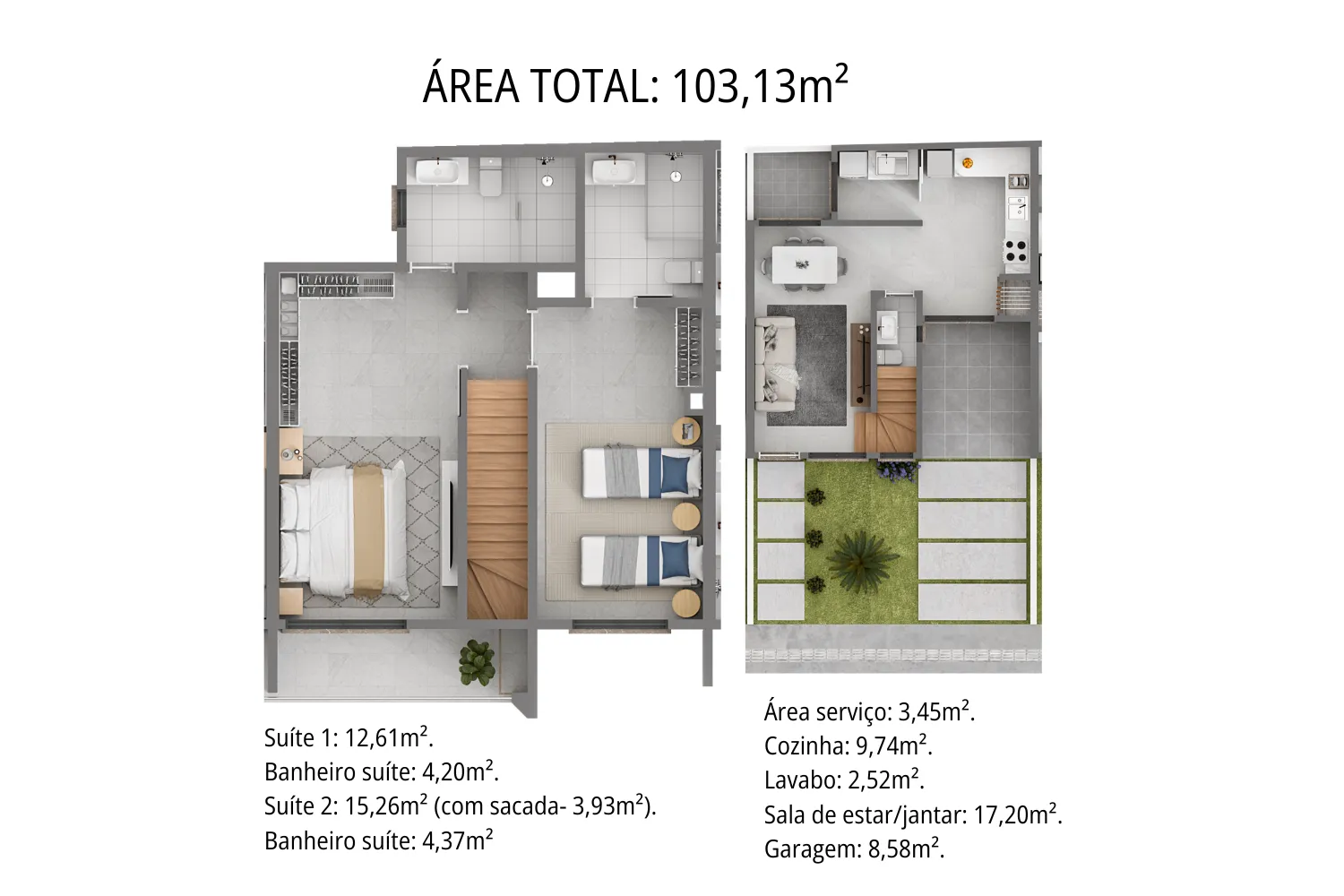 Imagem Duplex à venda em Torres, Igra Sul, com 2 quartos, 101.24m2
