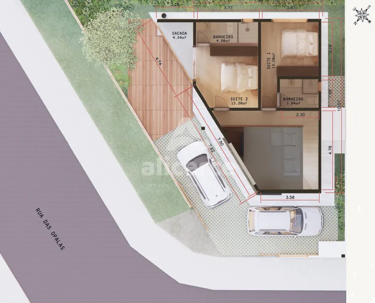 Imagem Casa à venda com 3 quartos 2 suítes, 137,28m² em Açores Florianópolis