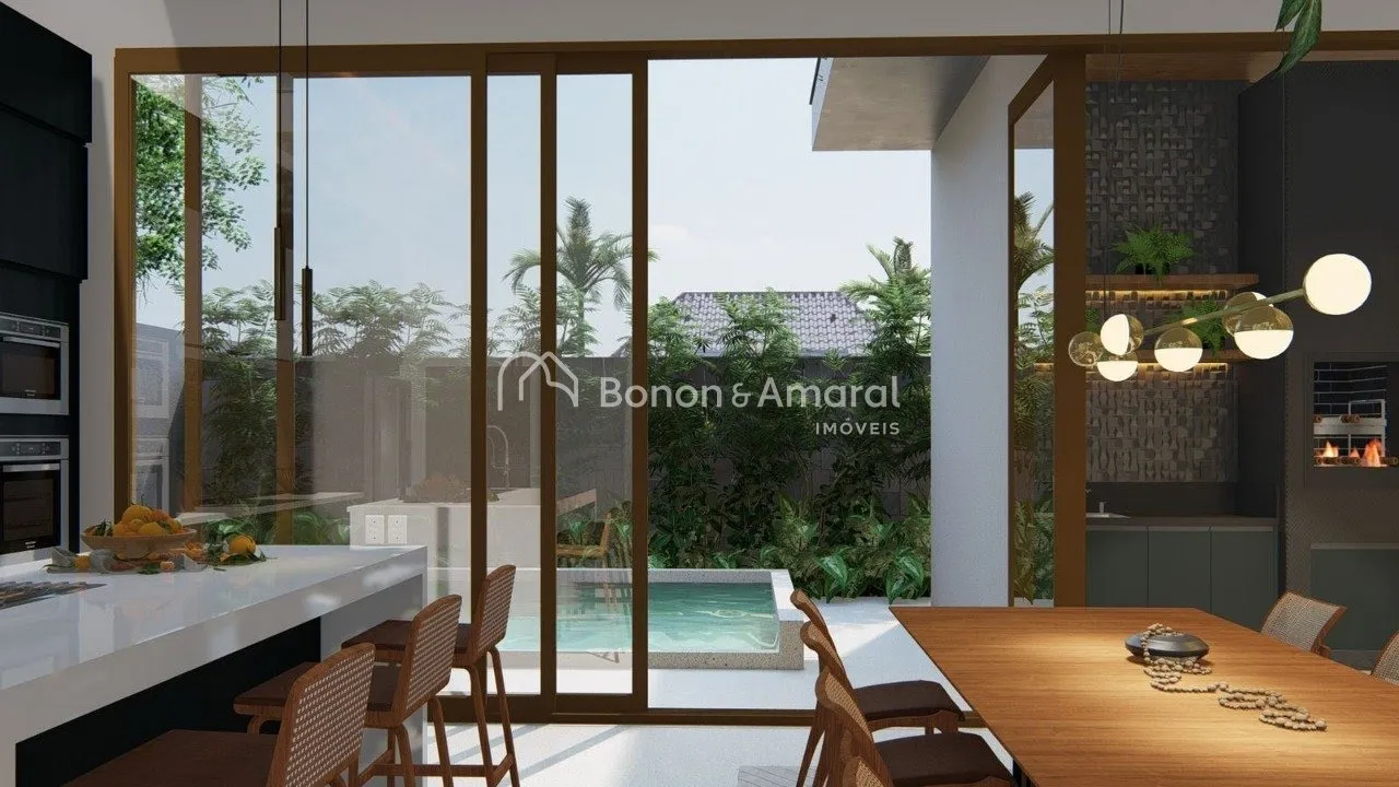 Imagem Casa à venda em condomínio em Paulínia, sobrado, em construção, 3 suites, escritório,living 2 ambientes, despensa,área gourmet integrada, 4 vagas, armários, cozinha,piscina,wc social e de serviço,aquecimento solar.