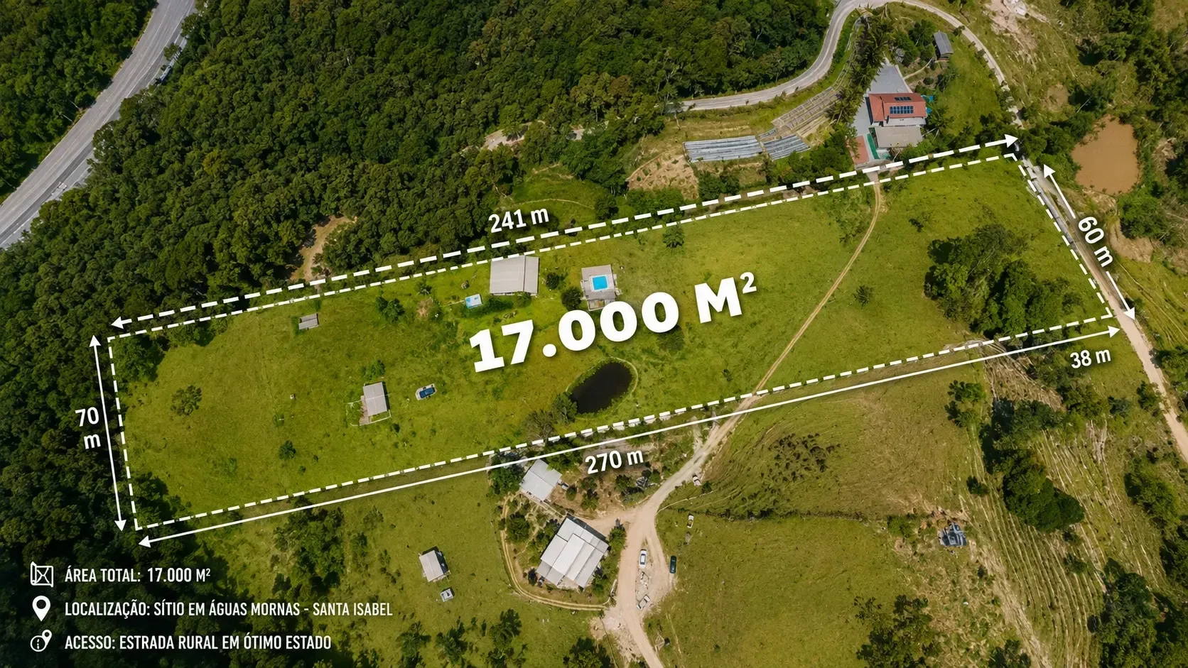 Sítio à Venda ou Locação, 150 metros em SANTA ISABEL - Águas Mornas