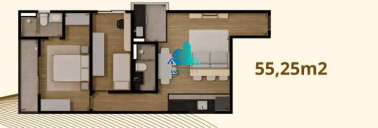 Imagem Apartamento à venda no Analia Franco, com 2 quartos, 55m2, 1 vaga