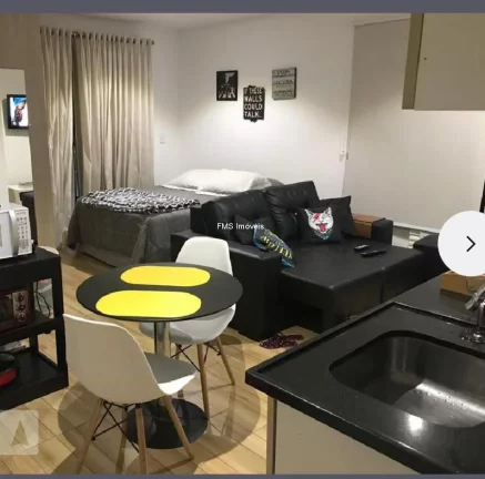 Foto do imóvel Apartamento à venda ou locação no Campo Belo com 1 quarto, 1 banheiro, 1 vaga.
