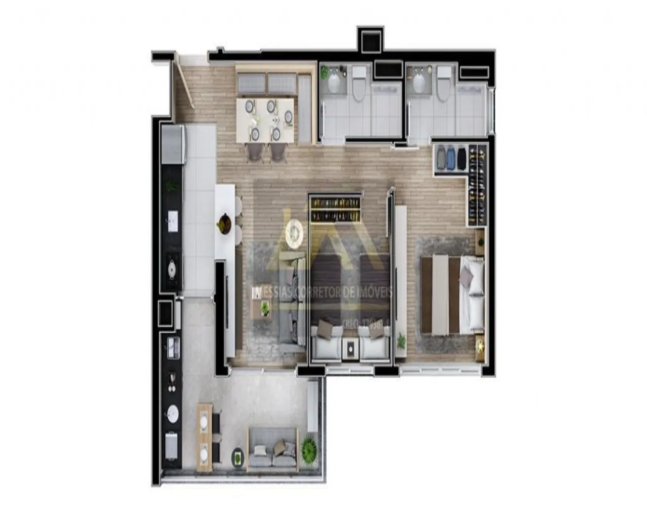 Imagem APARTAMENTOS DE 2 DORMITÓRIOS SENDO 1 SUITE E 1 VAGA