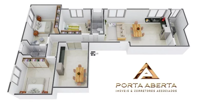 Imagem Aptos 2 Quartos, sendo 1 Suite - Iguacu - COD 1015