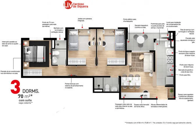 Imagem Apartamento com 2 Quartos à Venda, 53 m²em Vila Oliveira - Mogi das Cruzes