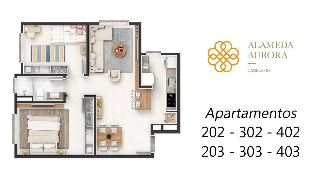 Imagem Apartamento à venda em Canela, Centro, com 2 quartos, 59.07m2