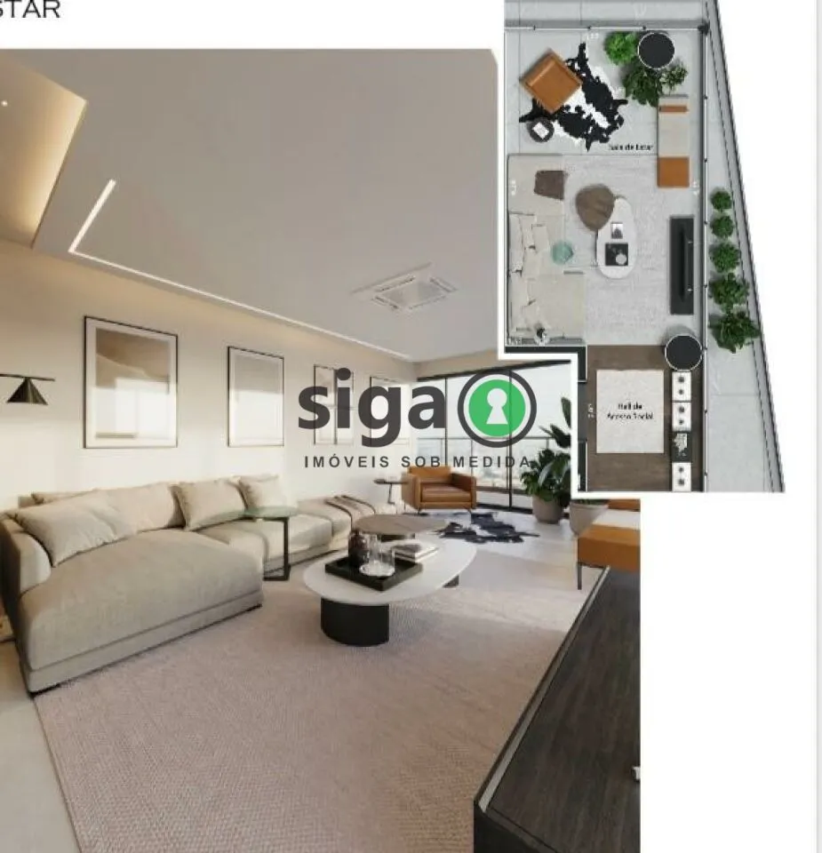 Foto do imóvel Apto à Venda com 176m², com 3 suites, 2 vagas na Vila Olímpia, no contrapiso, recém entregue