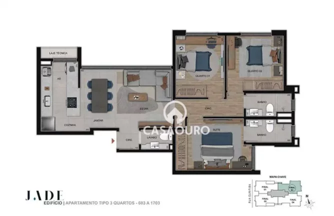 Imagem Apartamento com 3 quartos à venda, 76 m²- Lourdes - Belo Horizonte/MG