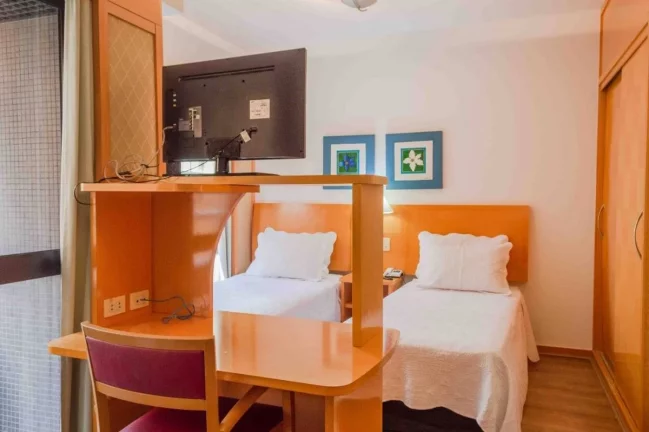 Imagem Flat disponível para locação no Quality Paulista, com 29m², 1 dormitório e 1 vaga