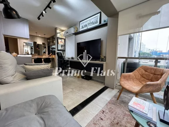 Imagem Flat disponível para locação no Saint Charles Residence Service na Vila Nova Conceição, com 42m², 1 dormitório e 1 vaga
