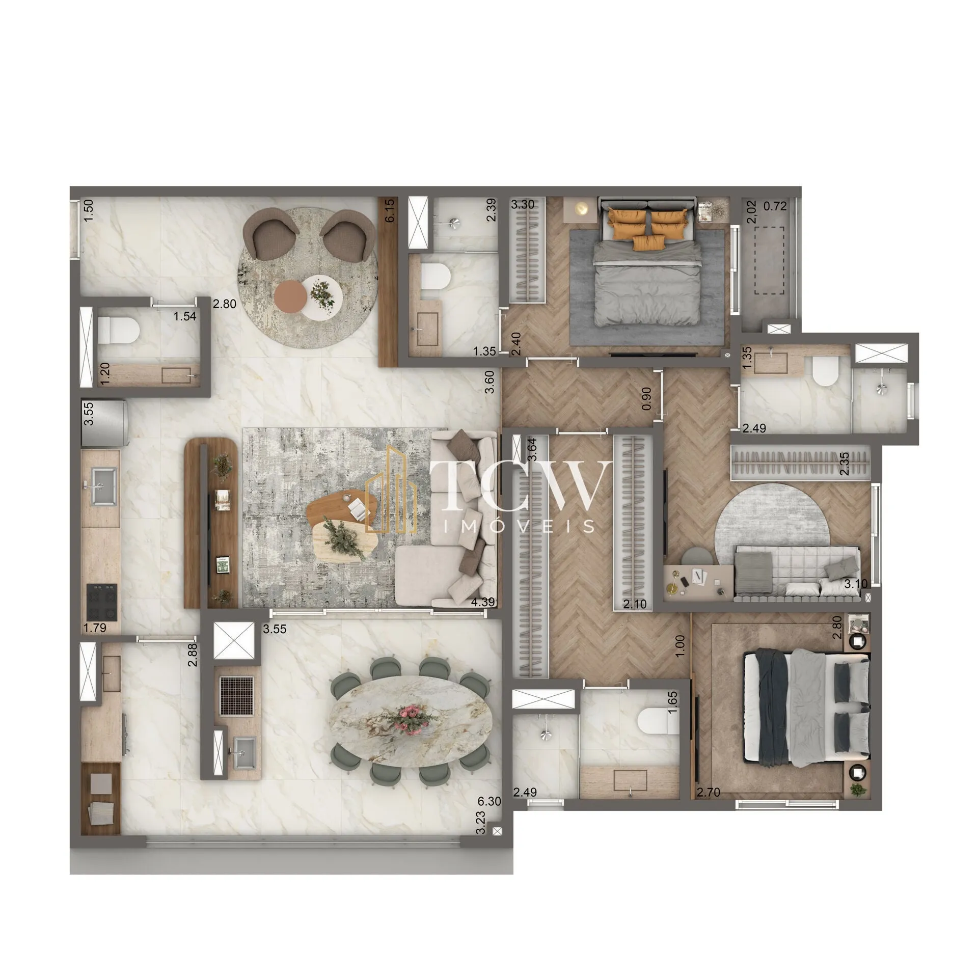 Imagem Apartamentos à Venda no Brooklin | 2 a 4 Dormitórios | 71 a 127 m² | São Paulo/SP