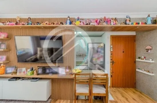 Imagem Apartamento com 57m², dois dormitórios sendo uma suíte, living, cozinha tipo americana, área de ...