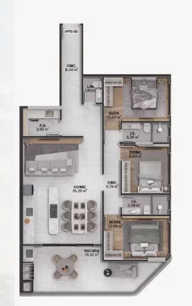 Imagem Splendore - Apartamento à venda no bairro Praia Brava de Itajaí - Itajaí/SC