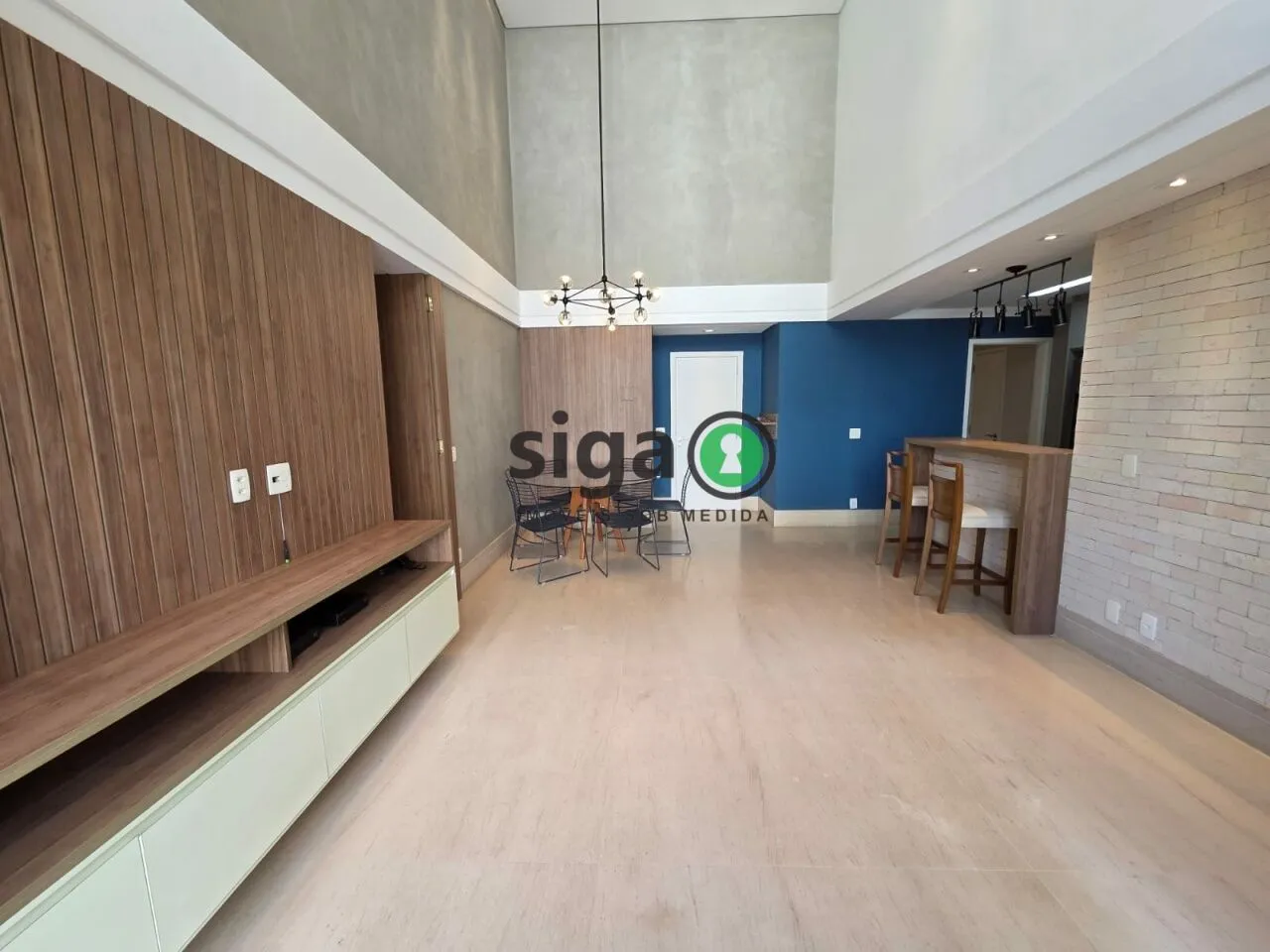 Imagem Apartamento Brooklin 134 m² 3 suítes pé direito duplo varanda gourmet churrasqueira