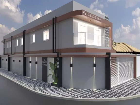 Foto do imóvel Casa à venda, 58 m² por R$ 230.000,00 - Jardim Anhangüera - Praia Grande/SP em Rua Francisco Conrado dos Santos