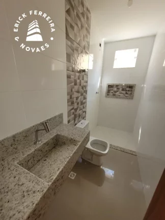 Imagem Casa Linear 3 quartos sendo uma suíte duas vagas de garagem porcelanato Santa Mônica Guarapari