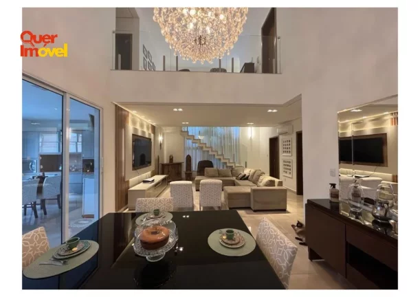 Imagem Luxuosa Casa em Condomínio à Venda em Ribeirão Preto-SP, Jardim Cybelli: 4 Quartos, 4 Suítes, 1 Sala, 5 Banheiros, 4 Vagas, 266,10 m².