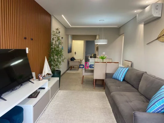 Imagem Apartamento com 2 dormitórios, 1 suíte e dependência completa, com vista mar, na Aparecida