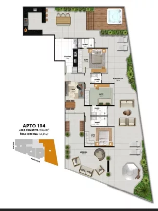 Imagem APARTAMENTO COM 3 QUARTOS E 2 SUÍTES NA PRAIA DO MORRO GUARAPARI ES