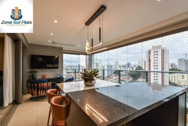 Imagem Apartamento à Venda Em Mirandópolis Com 3 Suítes, Varanda Gourmet e 2 Vagas