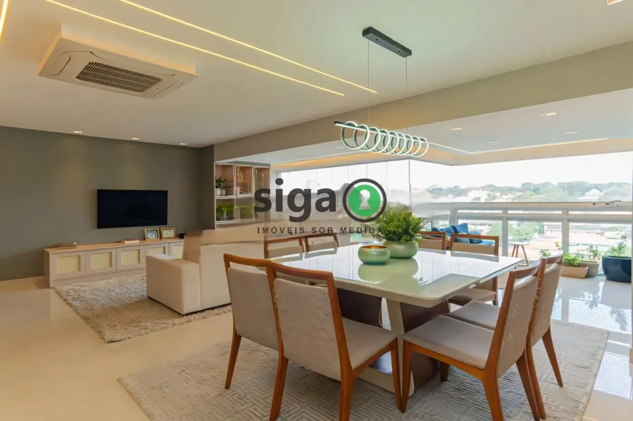 Imagem Apartamento para locação Campo Belo 154m², 3 suítes, reformado, varanda gourmet, vista verde